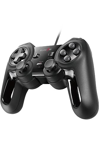 エレコム USB ゲームパッド 13ボタン Xinput 振動 連射 高耐久 モンスターハンターライズ:サンブレイク動作確認済 ブラック JC-U4013SBK 1