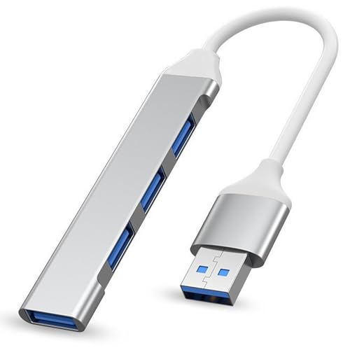 USB 3.0ハブ 4イン1 USBポートハブスプリッター ウルトラスリム ハブドングルエクスパンダー ノートパソコン、フラッシュドライブ、HDD、コンソール、プリンター、カメラ、Keyborad、マウス、5Gbpsデータ転送、アルミニウム 1
