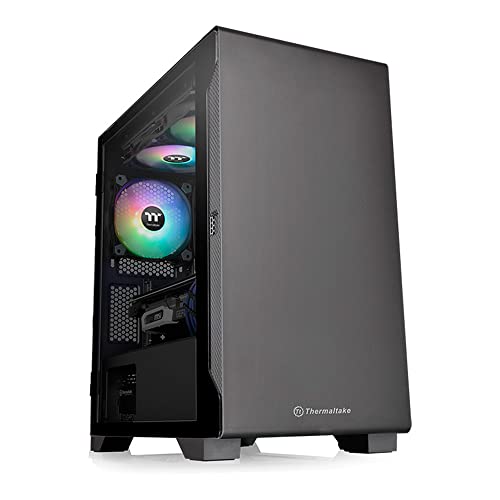 Thermaltake S100 TG 強化ガラス ミニタワーPCケース スイングドアパネル採用 CA-1Q9-00S1WN-00 CS7885 ブラックの外観・全体像 画像