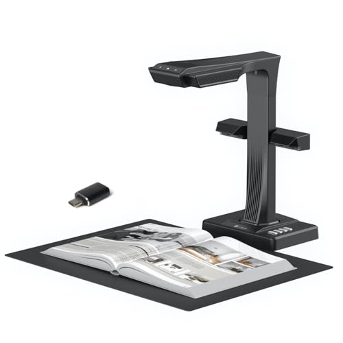 CZUR ET MAX-USBC ブックスキャナー 3800万画素 USB-C HDMI接続対応 高速1秒/ページ A3対応 OCR 自動歪み補正|裁断不要 書籍・書類のデータ化に 日本国内専用の外観・全体像 画像