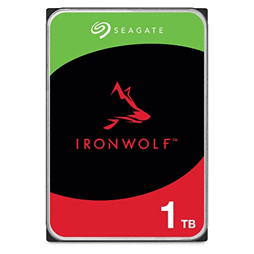 Seagate IronWolf 3.5" データ復旧3年付 1TB 内蔵HDD(CMR) 3年保証 6Gb/s 64MB 5900rpm 24時間稼動 PC NAS向け ST1000VN002 1