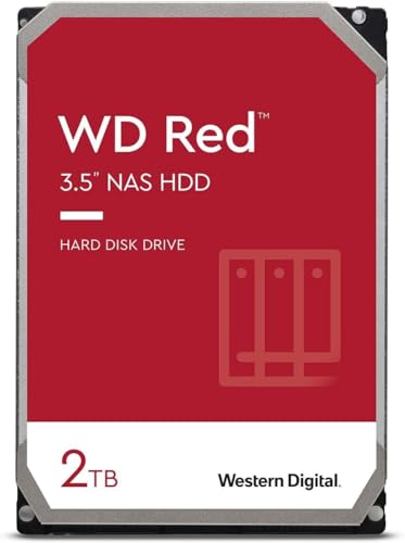 【Amazon.co.jp 限定】Western Digital ウエスタンデジタル Red 内蔵 HDD ハードディスク 2TB CMR 3.5インチ SATA 5400rpm キャッシュ64MB NAS WD20EFRX/WD20EFAX/W*D20EFPX 高耐久 24時間連続稼働, 静音, データ保存向け(整備済み品)(容量：2TB) 1