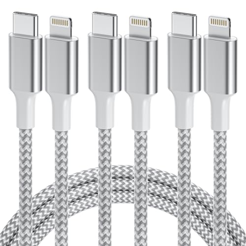 【2026正規MFi認証品】iPhone 充電ケーブル 1M 3本セット ライトニングケーブルUSB-C to Lightning ケーブル タイプC ライトニング Type-C to Lightningケーブル 最大出力27W PD対応 高速データ転送 3A急速充電 ナイロン編み 断線防止 超高耐久 iPhone14/14 Pro/13/13 Pro/12/11/X/8/7/6/iPad各種対応 1