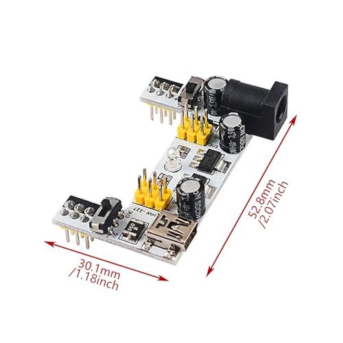 MB102 ブレッドボード電源モジュール ホワイトブレッドボード専用モジュール 2 ウェイ 3.3V 5V MB102 ブレッドボード USB 電源の特徴・詳細 画像