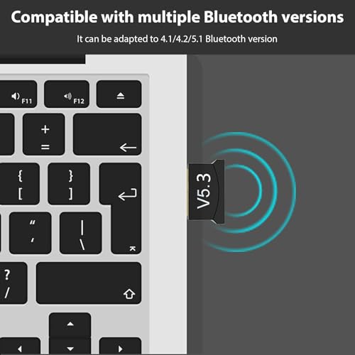 5.3 USBワイヤレスレシーバー&トランスミッター – PC用ワイヤレスアダプター | デスクトップ・パソコンのオーディオ受信器として機能 | 無線キーボード・マウス・ヘッドフォン用ドングル | やゲームコントローラーにも対応 | コンピューターアクセサリーの多機能タイプ | 簡単装着、遅延のない安定通信 | プラグ&プレイ、特別な設定不要 | 小型軽量で持ち運びに最適 | 幅広い機器との特徴・詳細 画像