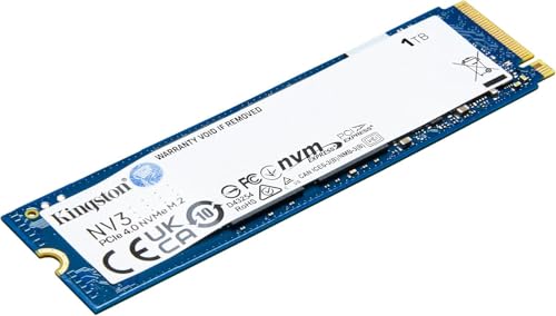 キングストンテクノロジー Kingston SSD NV3 1TB PCIe Gen 4.0 x4 最大6,000MB/秒 M.2 2280 NVMe 正規代理店保証品 5年保証 SNV3S/1000Gの特徴・詳細 画像