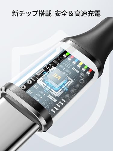 タイプc ケーブル 3m たいぷしー充電器 急速 ケーブル USB A to USB C 充電コード ナイロン編み Type C 延長 iPhone17/16 /15 Pro Max Plus Galaxy Xperia Xiaomi LG Switchその他Type-C全機種対応(ブラック)の詳細・まとめ 画像