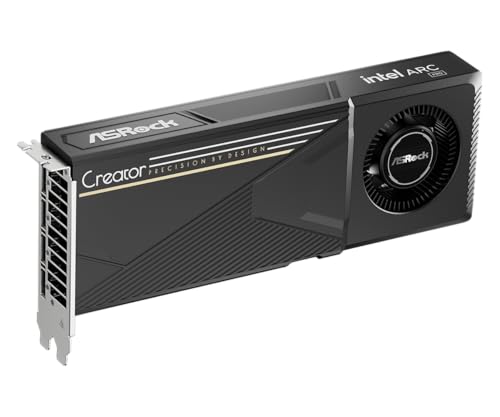 ASRock Intel Arc Pro B60 Creator 24GB グラフィックスカード、Intel Xe2-HPGアーキテクチャ、24GB GDDR6、PCIe 5.0、4X DisplayPort 2.1、ブロワーデザイン、0dBサイレント冷却。の詳細・まとめ 画像