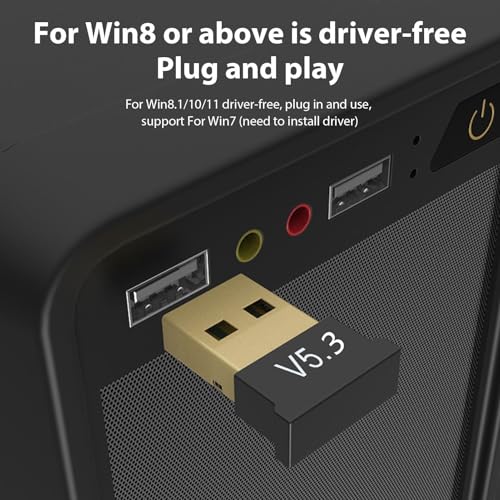 ワイヤレス アダプター、デスクトップ ワイヤ レス アダプター - 5.3 ワイヤ レス USB レシーバー - ドングル レシー バー、ワイ ヤレス USB トランスミッター レシーバー、ワイヤレス ヘッドフォン、キーボード用コンピューター アクセサリーの特徴・詳細 画像