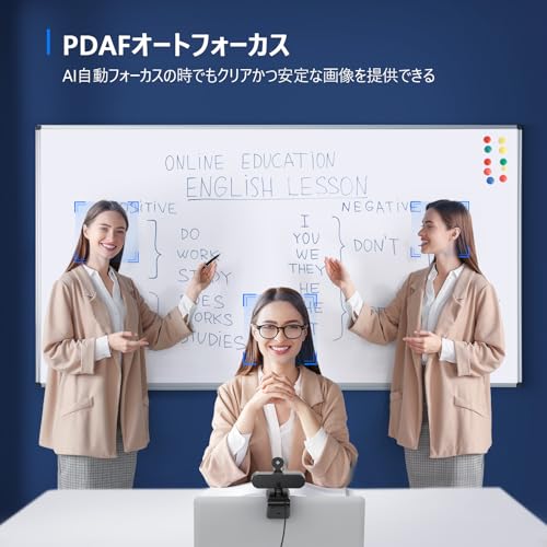 EMEET C960 4K webカメラ 800万画質 UHD Sonyセンサー搭載ウェブカメラ PDAFオートーフォーカス デュアルマイク内蔵 自動光補正/プライバシーカバー/プラグアンドプレイ PCカメラ Zoom/Teams/Skype/Googleなど対応の特徴・詳細 画像