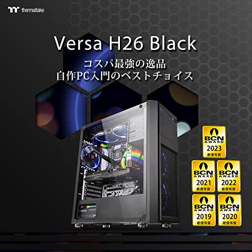 Thermaltake Versa H26 Black /w casefan ミドルタワー型PCケース [ブラックモデル] CS7070 CA-1J5-00M1WN-01の詳細・まとめ 画像