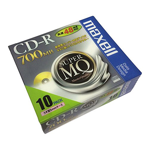maxell データ用 CD-R 700MB 48倍速対応 10枚 5mmケース入 CDR700S.1P10Sの外観・全体像 画像