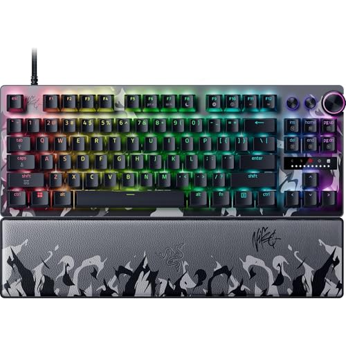 8,000Hz 対応 ラピッドトリガー Razer レイザー Huntsman V3 Pro Tenkeyless 8KHz NiKo Edition 調整可能なアクチュエーション搭載のアナログ ゲーミングキーボード オプティカルスイッチ Snap Tap 高速入力優先機能 リストレスト付属 英語配列 ハンツマン ブイスリープロ テンキーレス 8KHz ニコ エディション 【日本正規代理店保証品】 1