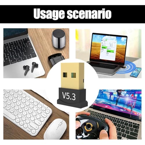 ワイヤレス アダプター、デスクトップ ワイヤ レス アダプター - 5.3 ワイヤ レス USB レシーバー - ドングル レシー バー、ワイ ヤレス USB トランスミッター レシーバー、ワイヤレス ヘッドフォン、キーボード用コンピューター アクセサリーの特徴・詳細 画像