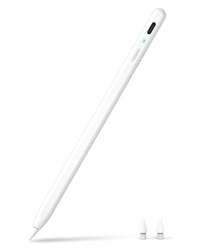 Metapen 超急速充電 アップルペンシル 傾き感知 磁気吸着機能対応 ペン 極細 超高感度 誤作動防止 軽量 耐摩 タッチペン 2018年以降iPad/iPad Pro/iPad air/iPad mini対応スタイラスペン(ホワイト)の外観・全体像 画像