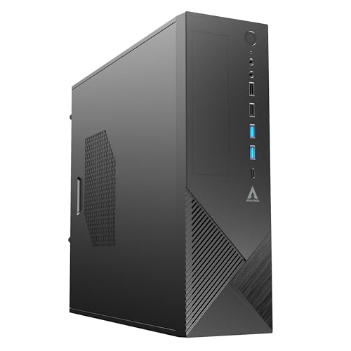 NEWLEAGUE ANSWER V1 400w 80PLUS Standard電源内蔵 MicroATX/ITX対応スリムPCケース USB3.0搭載の外観・全体像 画像