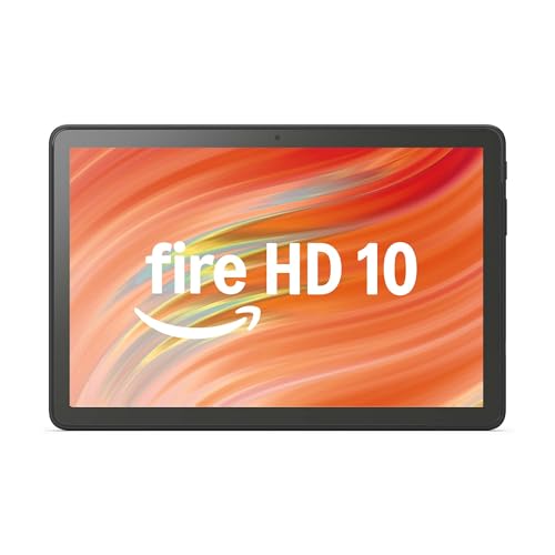 Amazon Fire HD 10 インチ タブレット - 1080pフル HDディスプレイ、大画面で動画もマンガも - 32GB ブラックの外観・全体像 画像