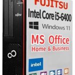 【整備済み品】【MS Office H&B 2024】 デスクトップPC ESPRIMO D586/Core i5-6400/Win11 Pro/wajunのWIFI/Bluetooth/DVD/8GB/128GB SSD 1
