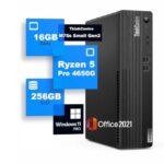 【整備済み品】Lenovo ThinkCentre M75s Small Gen2 デスクトップPC Ryzen 5 PRO 4650G メモリ16GB SSD256GB MS Office 2021 DisplayPort 1.4×2 HDMI USB-C USB3.2 有線LAN 省スペース ビジネス向け 1