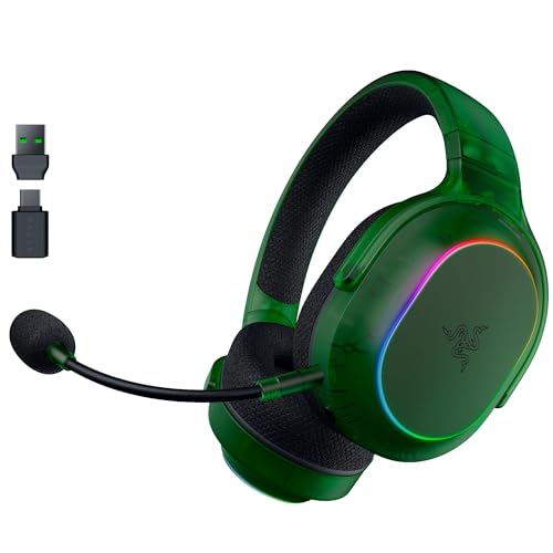 Razer レイザー Barracuda X Chroma Phantom Green Editionグリーン ワイヤレスゲーミングヘッドセット TriForce40mmドライバー 着脱式 HyperClear 70時間駆動 2.4GHz Bluetooth PC PS5 PS4 Switch 2 iOS Android バラクーダエックス クローマファントム 1