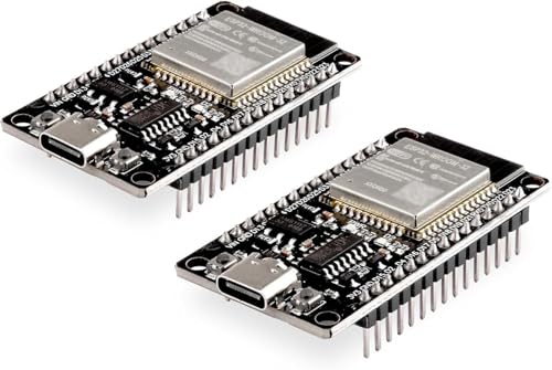 DiyStudio ESP-32 ESP32 開発ボード WiFi+Bluetooth 搭載 超低消費電力 デュアルコア CPU CH340C Type-C接続 30ピン IoT DIY 電子工作 開発キット 小さめサイズ 2個（AP/STA/AP+STAモード対応） 1