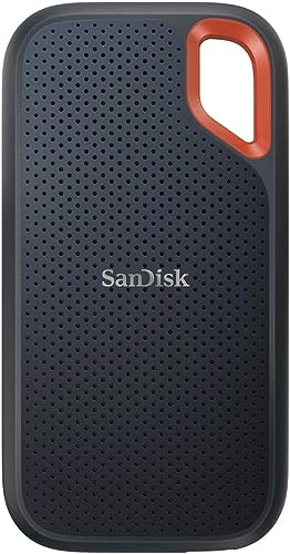 【Amazon.co.jp限定】SanDisk SSD 外付け 1TB USB3.2Gen2 読出最大1050MB/秒 防滴防塵 SDSSDE61-1T00-GH25 エクストリーム ポータブルSSD V2 Win Mac PS4 PS5 エコパッケージ 5年保証 1