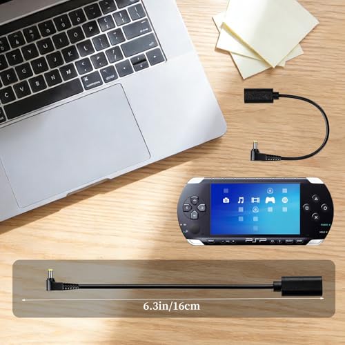 PSP用 充電器 USB-C 変換ケーブル 急速充電ケーブル PSP-1000 PSP-2000 PSP-3000対応 充電用 延長バレルプラグ ケース装着のまま使用可能 16.5cm 持ち運びに便利の詳細・まとめ 画像