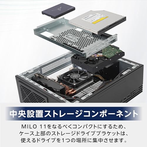 Silver Stone SilverStone ML11B マイクロATX PCケース 省スペース 光学スリムベイ搭載可 SST-ML11B / 国内正規流通品の特徴・詳細 画像