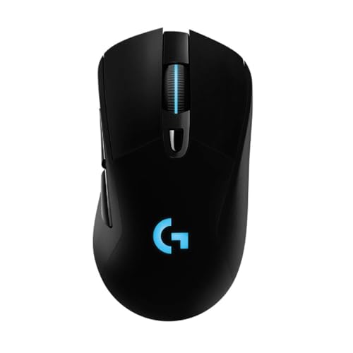 Logicool G ワイヤレス ゲーミングマウス G703h LIGHTSPEED HERO 25Kセンサー エルゴノミクス LIGHTSYNC RGB POWERPLAY 無線 充電 対応 ゲーミング マウス 充電式 無線 PC windows mac ブラック G703 国内正規品 【 ファイナルファンタジー XIV 推奨モデル 】の外観・全体像 画像