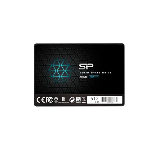 SP Silicon Power シリコンパワー SSD 512GB 3D NAND採用 SATA3 6Gb/s 2.5インチ 7mm PS4動作確認済 3年保証 A55シリーズ SP512GBSS3A55S25の外観・全体像 画像