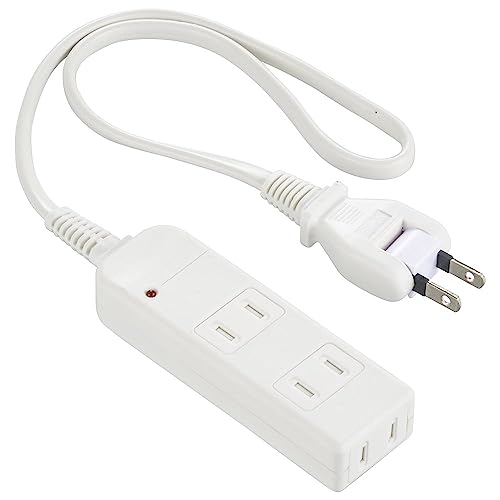 オーム電機 電源タップ 雷ガード 3個口 0.5m ホコリシャッター 感電防止 安全タップ ホワイト HS-TK305SFW-22 00-1630 OHM 1