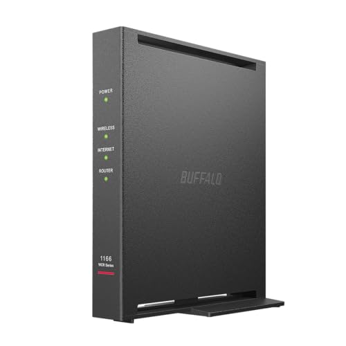【Amazon.co.jp限定】 バッファロー WiFi ルーター 無線 LAN Wi-Fi5 11ac ac1200 866+300Mbps IPv6 WPA3 デュアルバンド 日本メーカー 【 iPhone 16e / 16 / 15 / 14 / Nintendo Switch / PS5 動作確認済み 】 エコパッケージ WCR-1166DHPL/Nの外観・全体像 画像