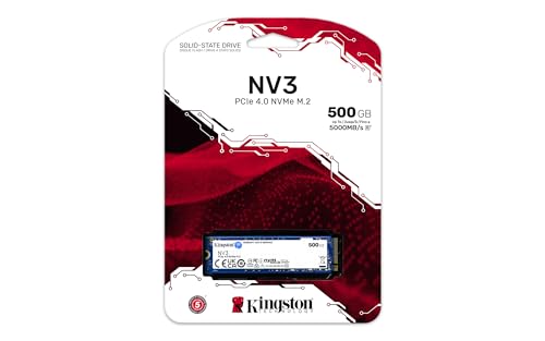 キングストンテクノロジー Kingston SSD NV3 500GB PCIe Gen 4.0 x4 最大5,000MB/秒 M.2 2280 NVMe 正規代理店保証品 5年保証 SNV3S/500Gの特徴・詳細 画像