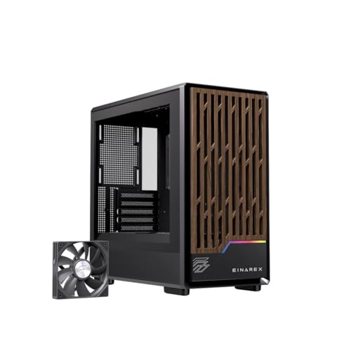 EINAREX エイナレックス PULSE PM400 Core Micro-ATX対応 PCケース/強化ガラス/静音/高冷却設計/木製フロントデザイン/ARGBファン1基搭載/240mm水冷対応/最大370mmグラボ対応 (Black, core)の詳細・まとめ 画像