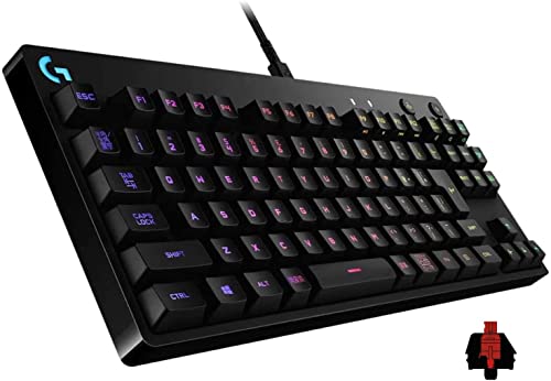 【Amazon.co.jp限定】 Logicool G PRO ゲーミングキーボード G-PKB-002LNd テンキーレス リニア 赤軸 静かなタイピング GXスイッチ 有線 ゲーミング メカニカルキーボード 日本語配列 LIGHTSYNC RGB 充電 着脱式ケーブル 国内正規品 ※Amazon限定の壁紙ダウンロード付き 1