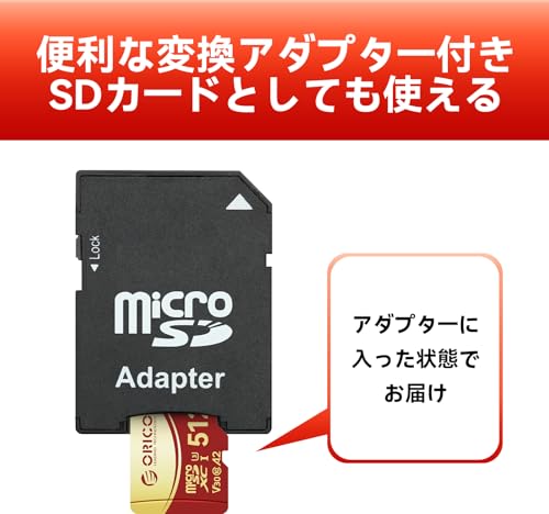 ORICO マイクロSDカード 32GB microSDカード microSDXC UHS-I 最大100MB/s U3 Class10 V30 A1 高耐久 4K 録画 ドラレコ 防犯カメラ対応 SD アダプタ付き - F3の特徴・詳細 画像