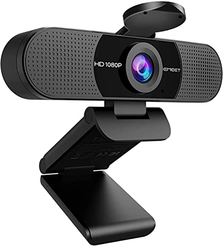 EMEET Webカメラ HD1080P 200万画素 90°広角 ウェブカメラ ストリーミング 内蔵マイクパソコン用カメラ オンライン会議用 自動光補正 EMEETLINK利用可能 1/4インチ三脚穴 Windows10/11 MacOS 10.14及び以上 Youtube, zoomなどに対応 C960 1