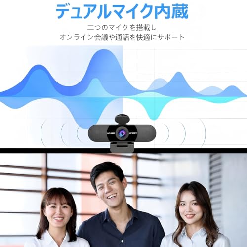 EMEET Webカメラ HD1080P 200万画素 90°広角 ウェブカメラ ストリーミング 内蔵マイクパソコン用カメラ オンライン会議用 自動光補正 EMEETLINK利用可能 1/4インチ三脚穴 Windows10/11 MacOS 10.14及び以上 Youtube, zoomなどに対応 C960の特徴・詳細 画像