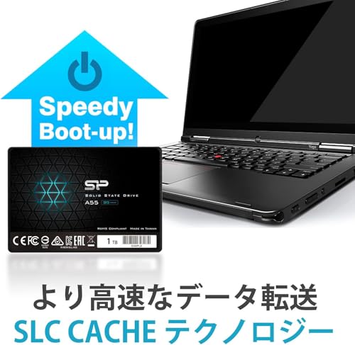 SP Silicon Power シリコンパワー SSD 512GB 3D NAND採用 SATA3 6Gb/s 2.5インチ 7mm PS4動作確認済 3年保証 A55シリーズ SP512GBSS3A55S25の特徴・詳細 画像