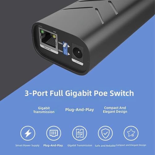 ネットワーク拡張および Power Over Ethernet 用の金属ハウジングを備えた 3 ポート ギガビット POE エクステンダ メタル POE イーサネット エクステンダの詳細・まとめ 画像