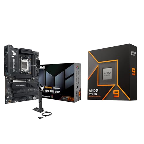 ASUS AMD X870E AM5 対応 ATX マザーボード TUF GAMING X870E-PLUS WIFI7+AMD Ryzen 9 9950X without Cooler 100001277WOFの外観・全体像 画像