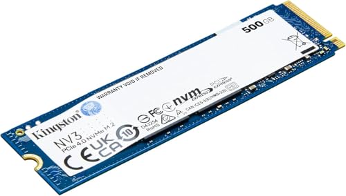 キングストンテクノロジー Kingston SSD NV3 500GB PCIe Gen 4.0 x4 最大5,000MB/秒 M.2 2280 NVMe 正規代理店保証品 5年保証 SNV3S/500Gの特徴・詳細 画像