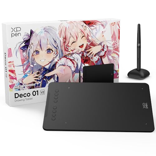 XPPen ペンタブレット Decoシリーズ 板タブ スマホ対応 絵描きペンタブ ペイントソフト付き Androidに対応 イラストコンテスト記念版 Deco01V2 1