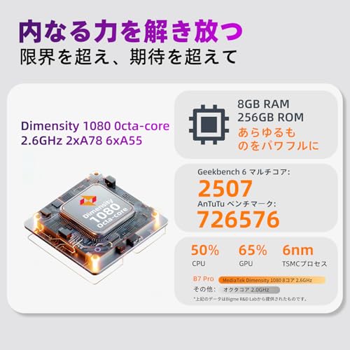 Bigme B7 Pro 7インチ 電子書籍リーダー, 8GB RAM/256GB ROM, 4G LTE対応, Android 14搭載 カラー電子ペーパーディスプレイ, Dimensity 1080 オクタコアプロセッサー (ブルーBW)の詳細・まとめ 画像