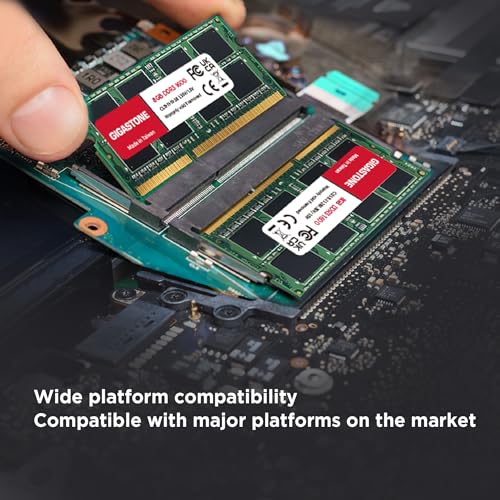 【メモリ ノートパソコン専用 DDR3】GIGASTONE 8GBx2枚 (16GB Kit) DDR3/DDR3L 1600MHz (1333MHz) PC3-12800 (PC3-10600) CL11 1.35V/1.5V 2Rx8 SODIMM 204ピン アンバッファー 非ECC ノートパソコンメモリモジュールアップグレードの特徴・詳細 画像