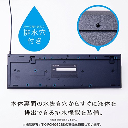 エレコム 有線キーボード メンブレン ブラック TK-FFCM01BKの特徴・詳細 画像