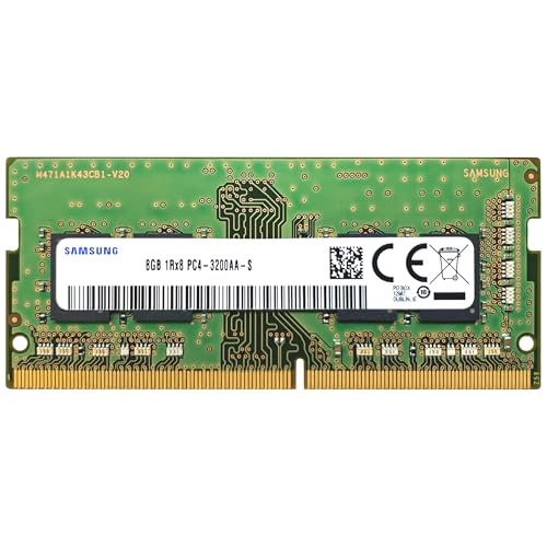 Samsung 8GB DDR4 3200MHz PC4-25600 (PC4-3200AA) CL22 SODIMM 1Rx8 シングルランク 1.2V 260ピン ノートパソコン、ノートブック RAMメモリ 1