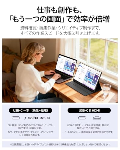 KOORUI モバイルモニター 15.6インチ ポータブルモニター FHD IPSパネル スピーカー内蔵 軽量 持ち運び小型モバイルディスプレイ 在宅勤務/テレワーク/外出作業用サブモニター Type-C/HDMI Switch/PS5/PC/スマホ対応 カバー付きの詳細・まとめ 画像