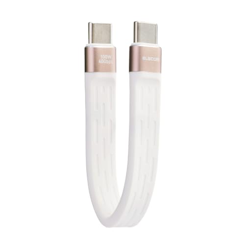 エレコム USB Type-C to USB Type-Cケーブル USB40Gbps フラット 最大100W 0.13m ホワイト MPA-CCEC4GF01WH 1