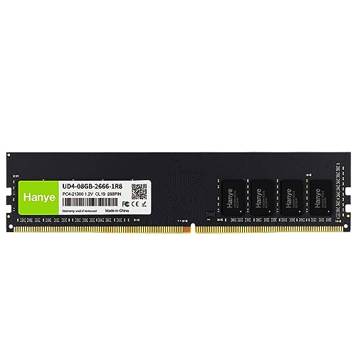 デスクトップPC用メモリ 8GB PC4-21300(DDR4-2666) 288pin DIMM Hanye 1.2V CL19 288pin UD4-08GB-2666-1R8 国内正規品 1